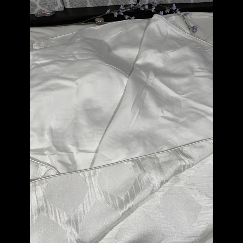 NEW $335 Hotel Collection Olympia [ Full/Queen ] Duvet Cover White #D283‎